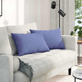 Sofakissen 2 pcs Jeans blau 60 x 40 cm Stoff