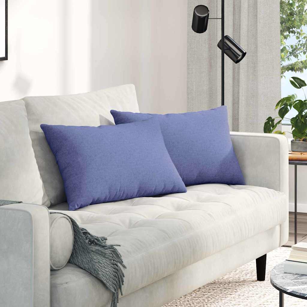 Sofakissen 2 pcs Jeans blau 60 x 40 cm Stoff
