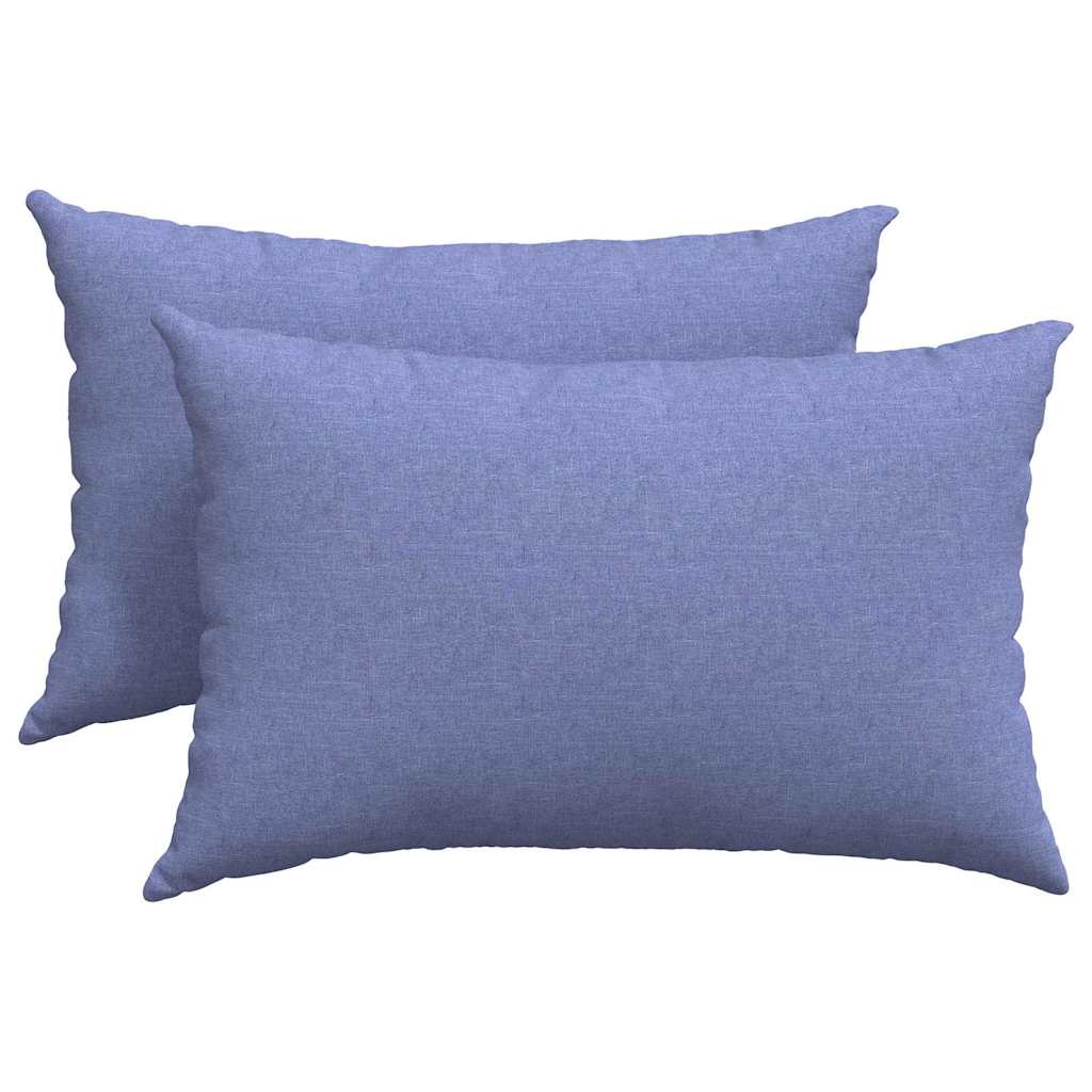 Sofakissen 2 pcs Jeans blau 60 x 40 cm Stoff