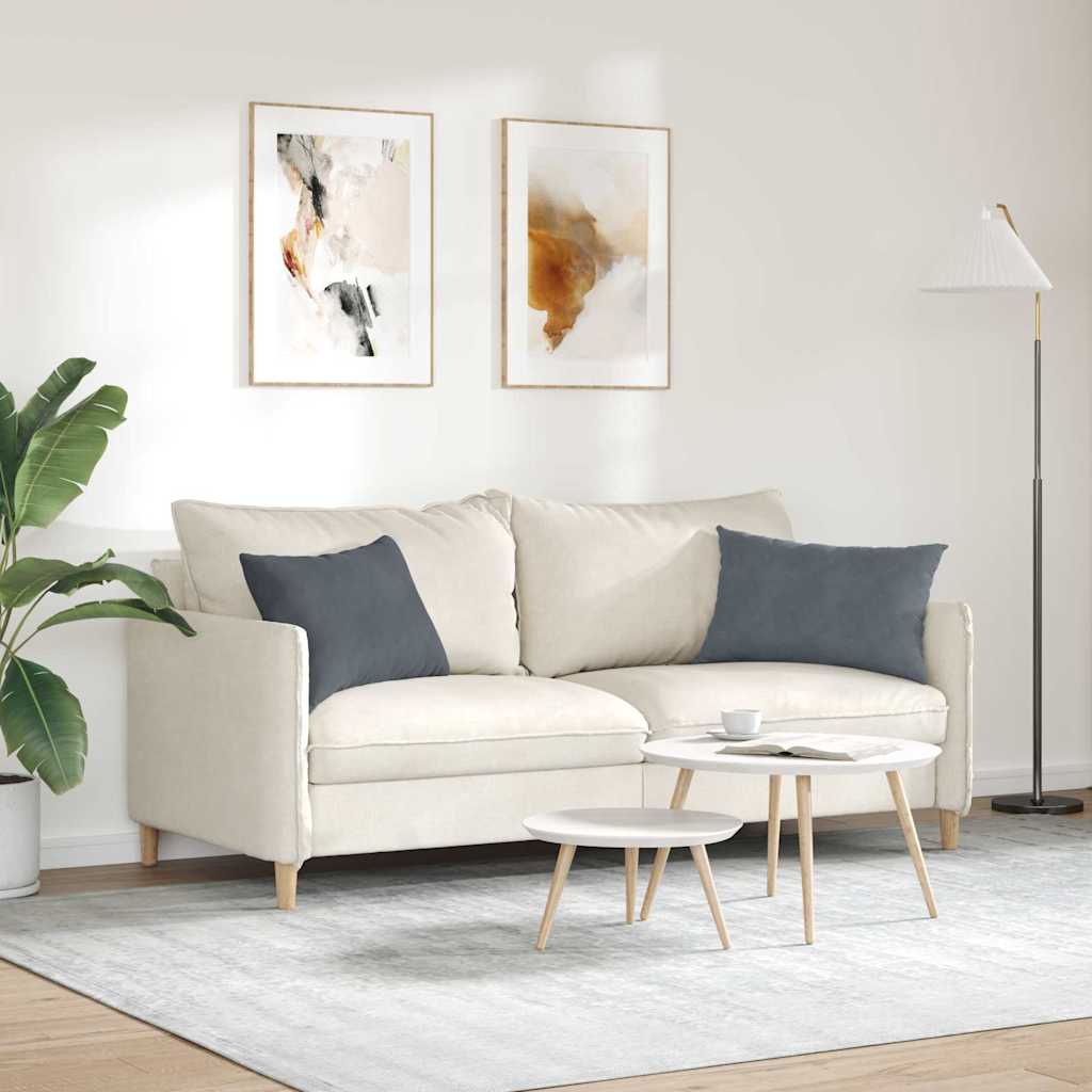 Sofakissen 2 Stück Dunkelgrau 60 x 40 cm Cordstoff
