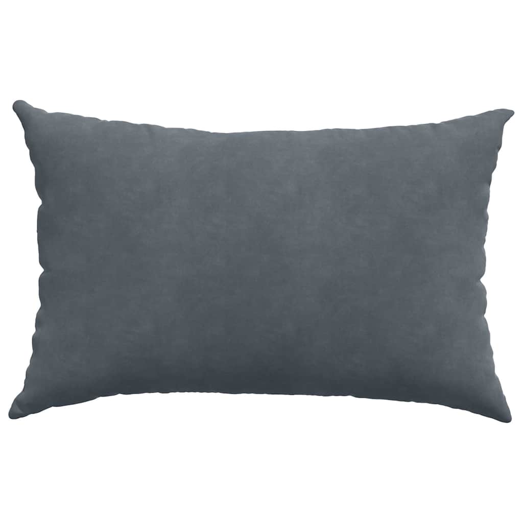Sofakissen 2 Stück Dunkelgrau 60 x 40 cm Cordstoff