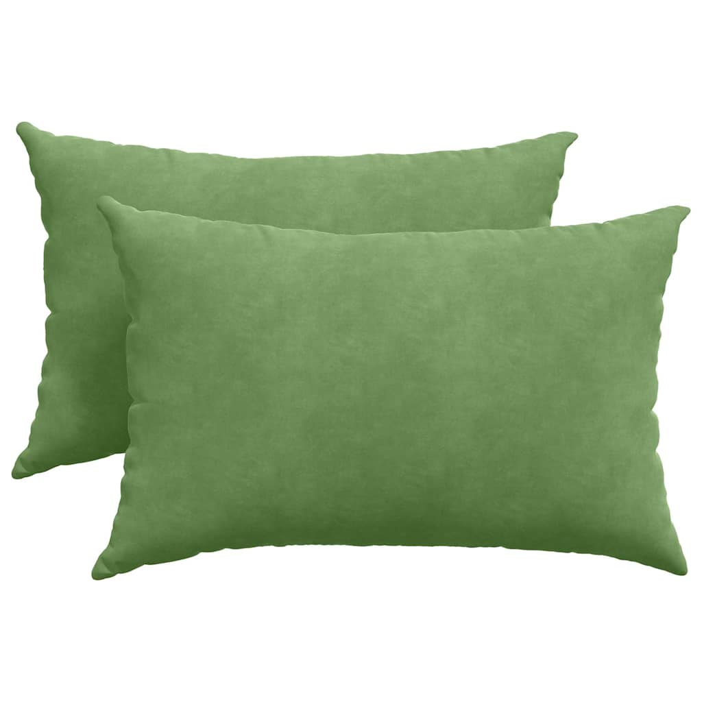 Sofakissen 2 Stück Hellgrün 60 x 40 cm Cordstoff