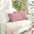 Sofakissen 2 Stück Rosa 60 x 40 cm Cordstoff