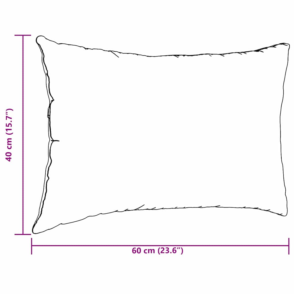 Sofakissen 2 Stück Rosa 60 x 40 cm Cordstoff