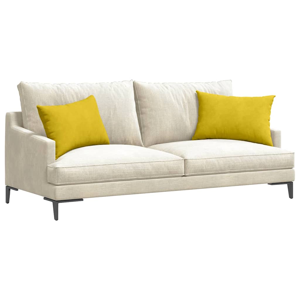 Sofakissen 2 Stück Gelb 60 x 40 cm Cordstoff