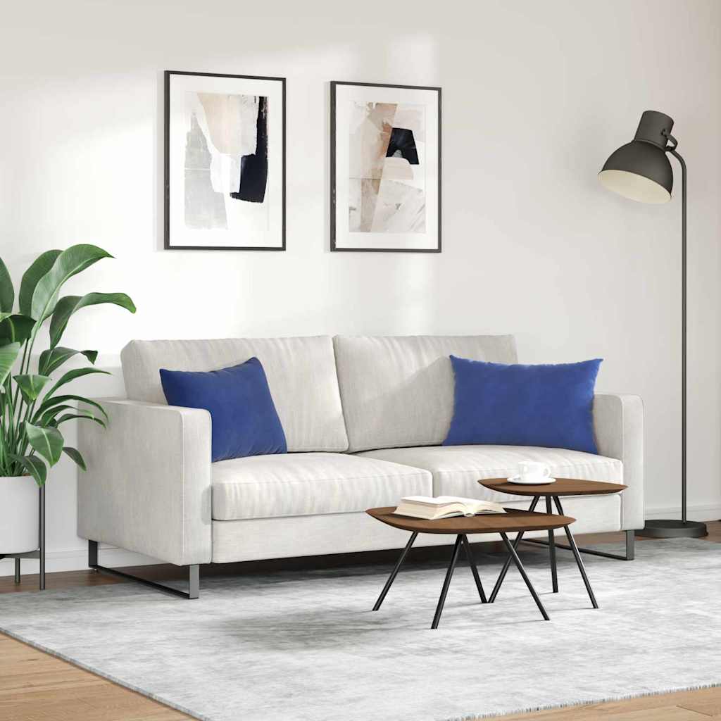 Sofakissen 2 Stück Polizeiblau 60 x 40 cm Cordstoff