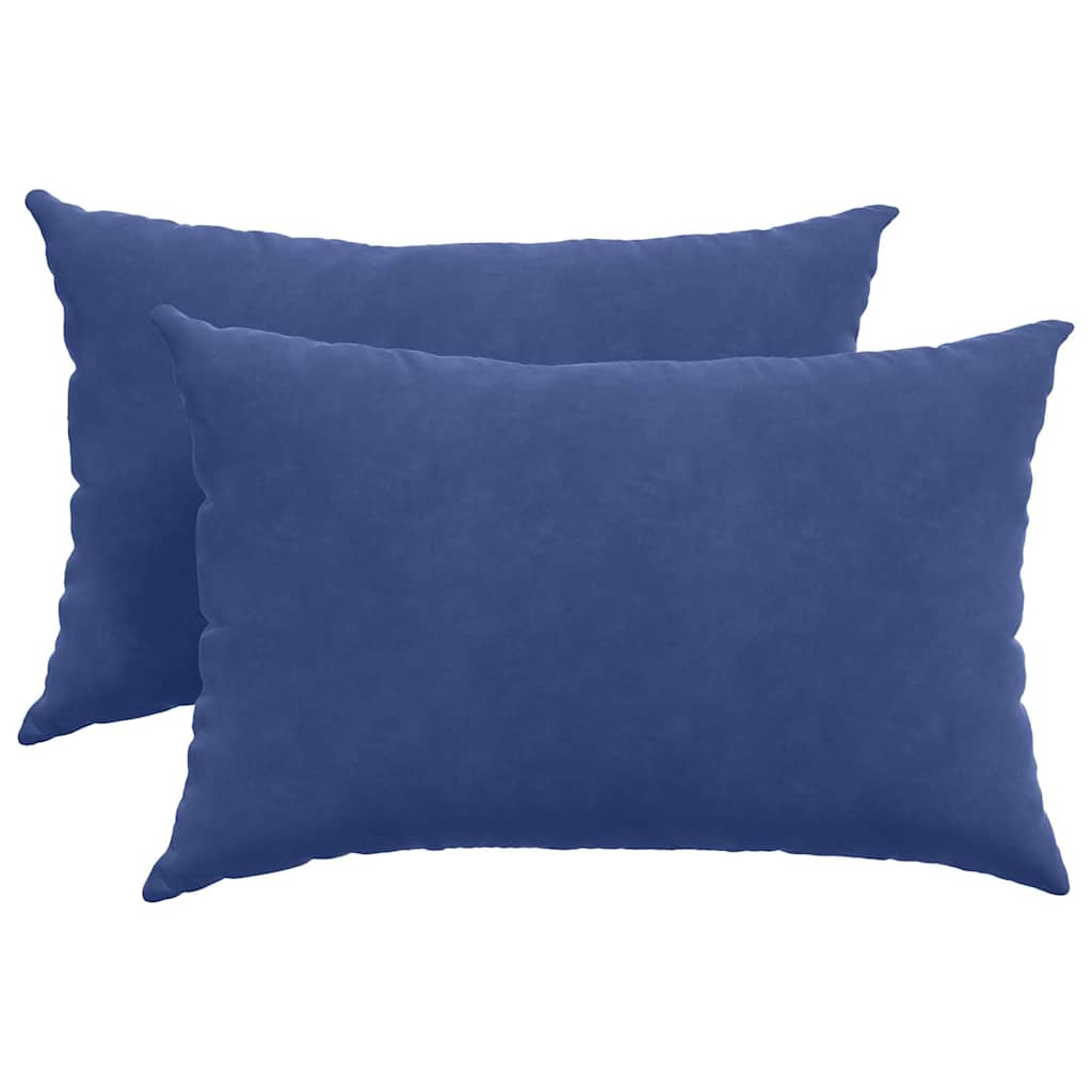 Sofakissen 2 Stück Polizeiblau 60 x 40 cm Cordstoff
