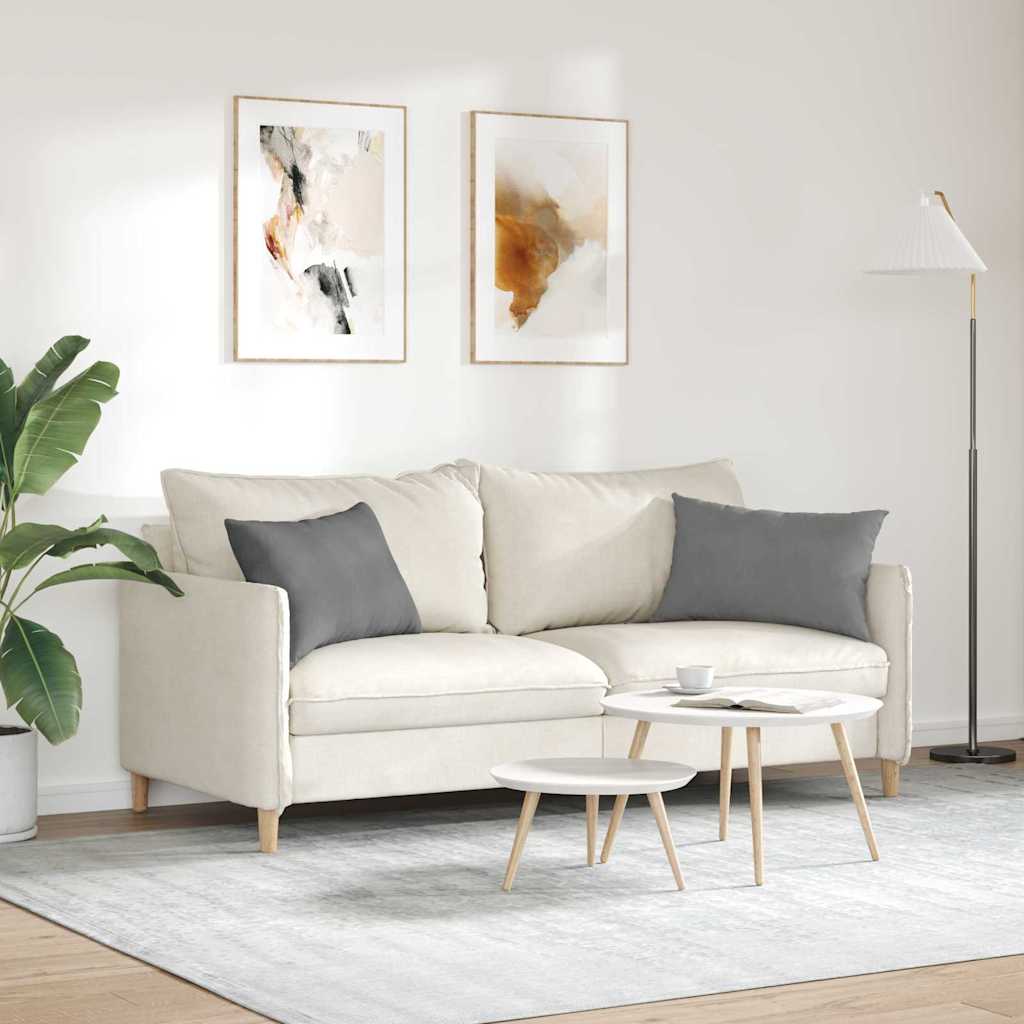 Sofakissen 2 Stück Dunkelgrau 60 x 40 cm Stoff