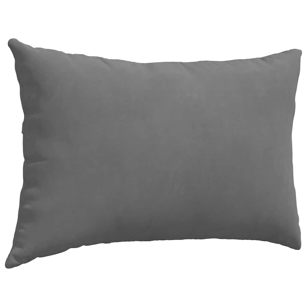 Sofakissen 2 Stück Dunkelgrau 60 x 40 cm Stoff