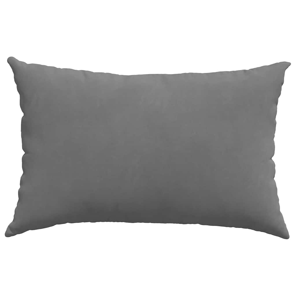 Sofakissen 2 Stück Dunkelgrau 60 x 40 cm Stoff