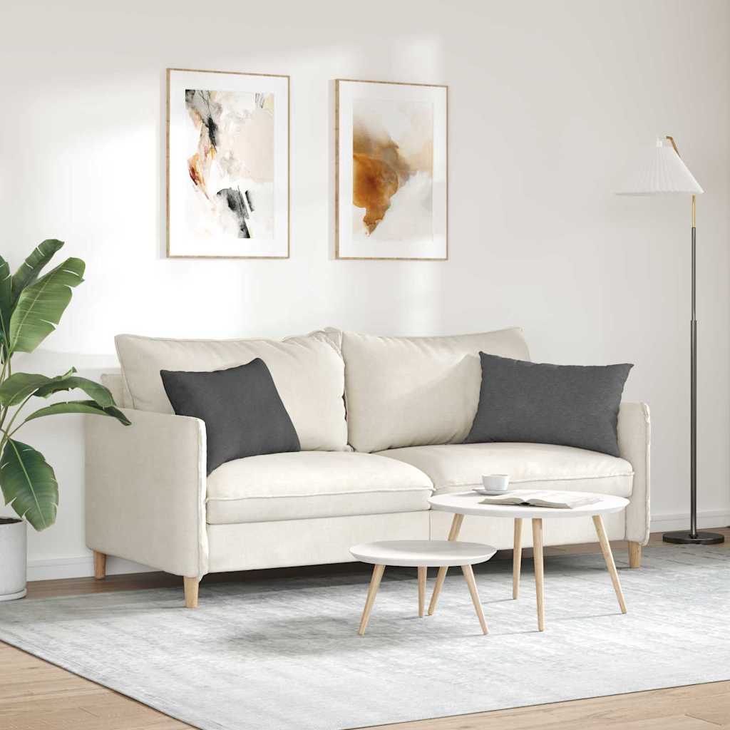 Sofakissen 2 Stück Dunkelgrau 60 x 40 cm Cordstoff