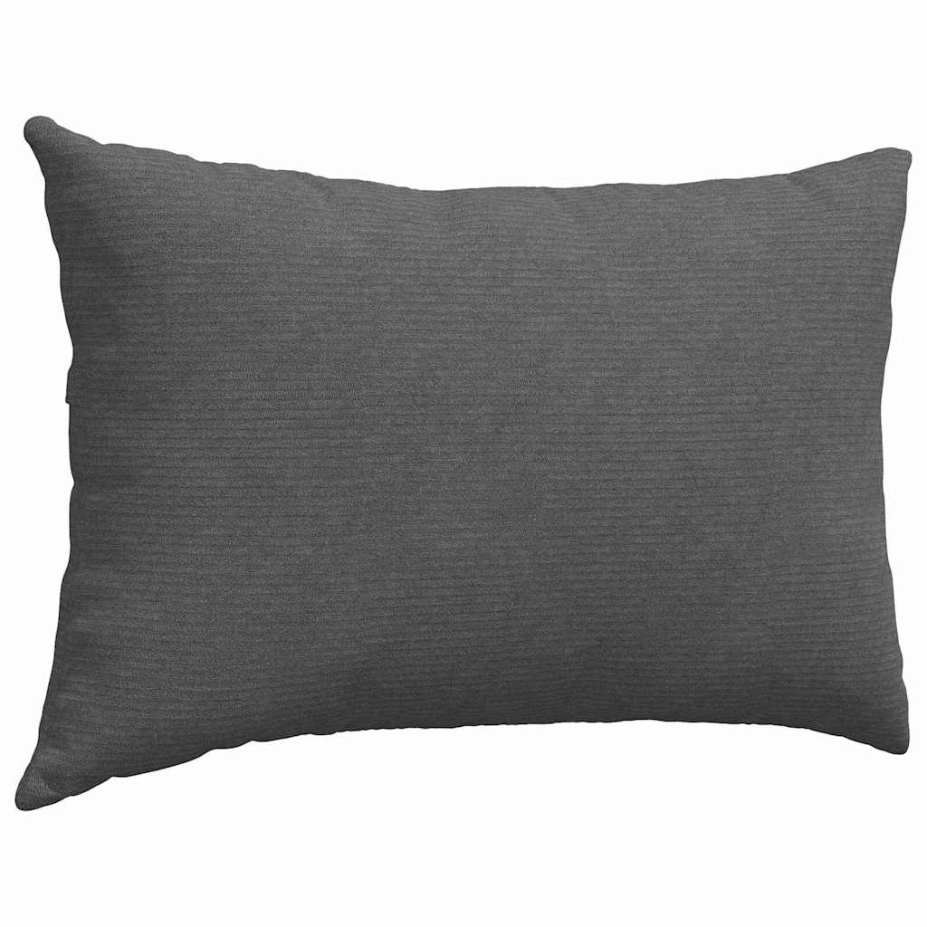 Sofakissen 2 Stück Dunkelgrau 60 x 40 cm Cordstoff