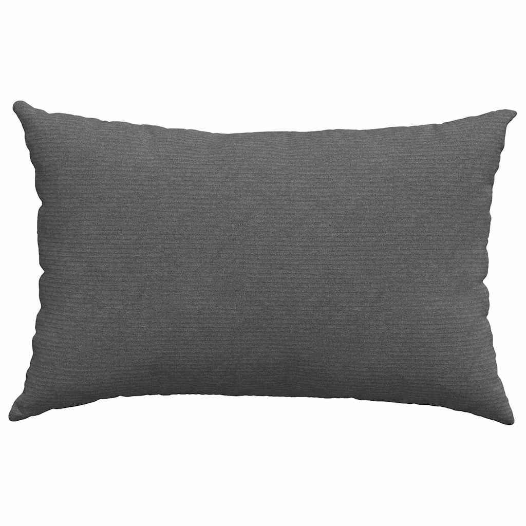Sofakissen 2 Stück Dunkelgrau 60 x 40 cm Cordstoff