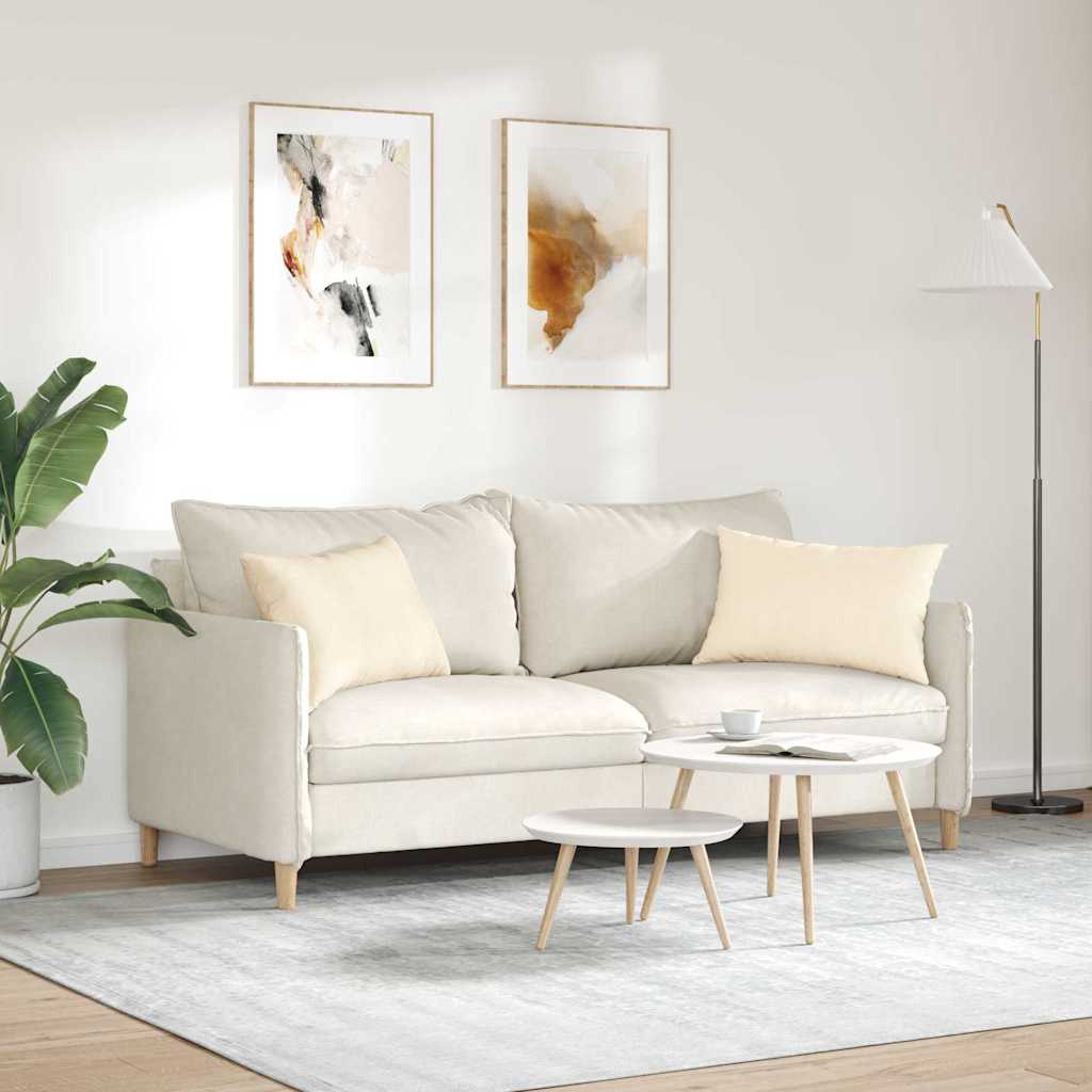 Sofakissen 2 Stück Creme 60 x 40 cm Cordstoff