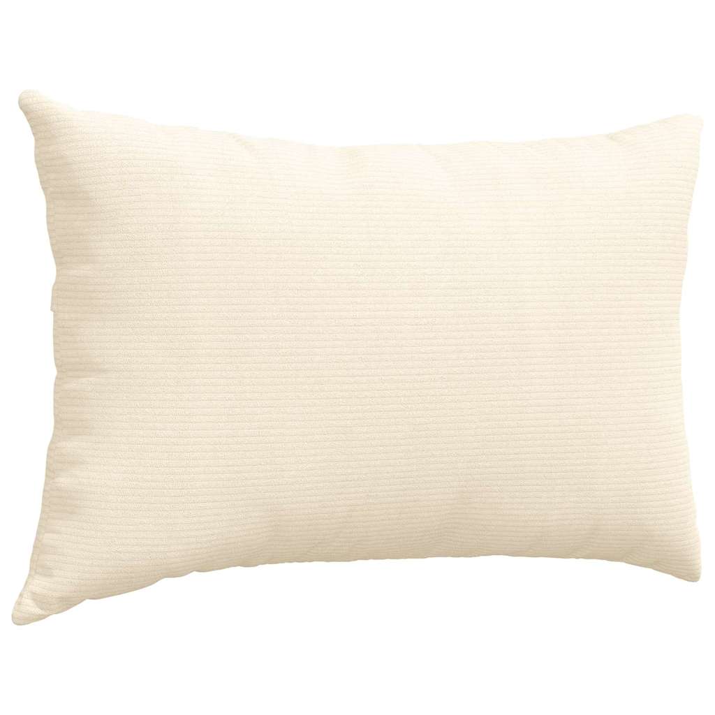 Sofakissen 2 Stück Creme 60 x 40 cm Cordstoff
