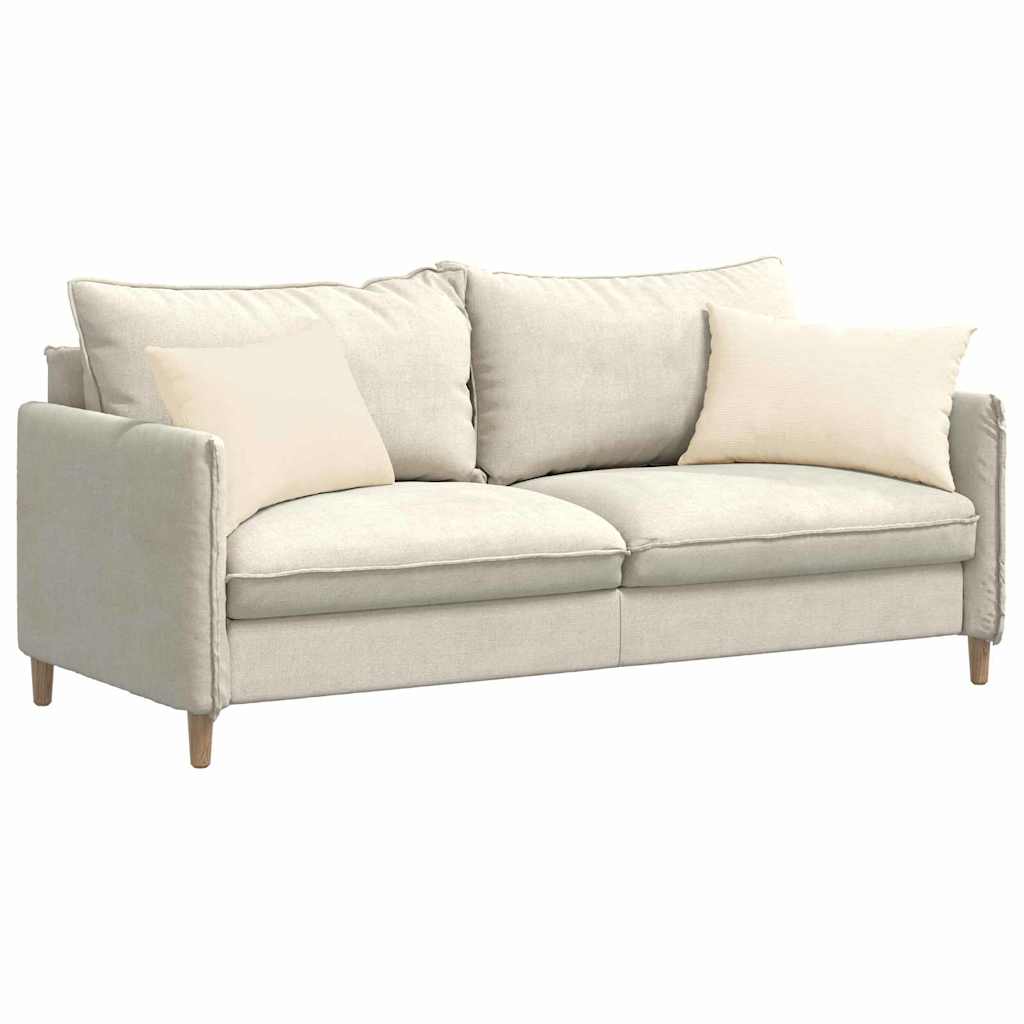 Sofakissen 2 Stück Creme 60 x 40 cm Cordstoff