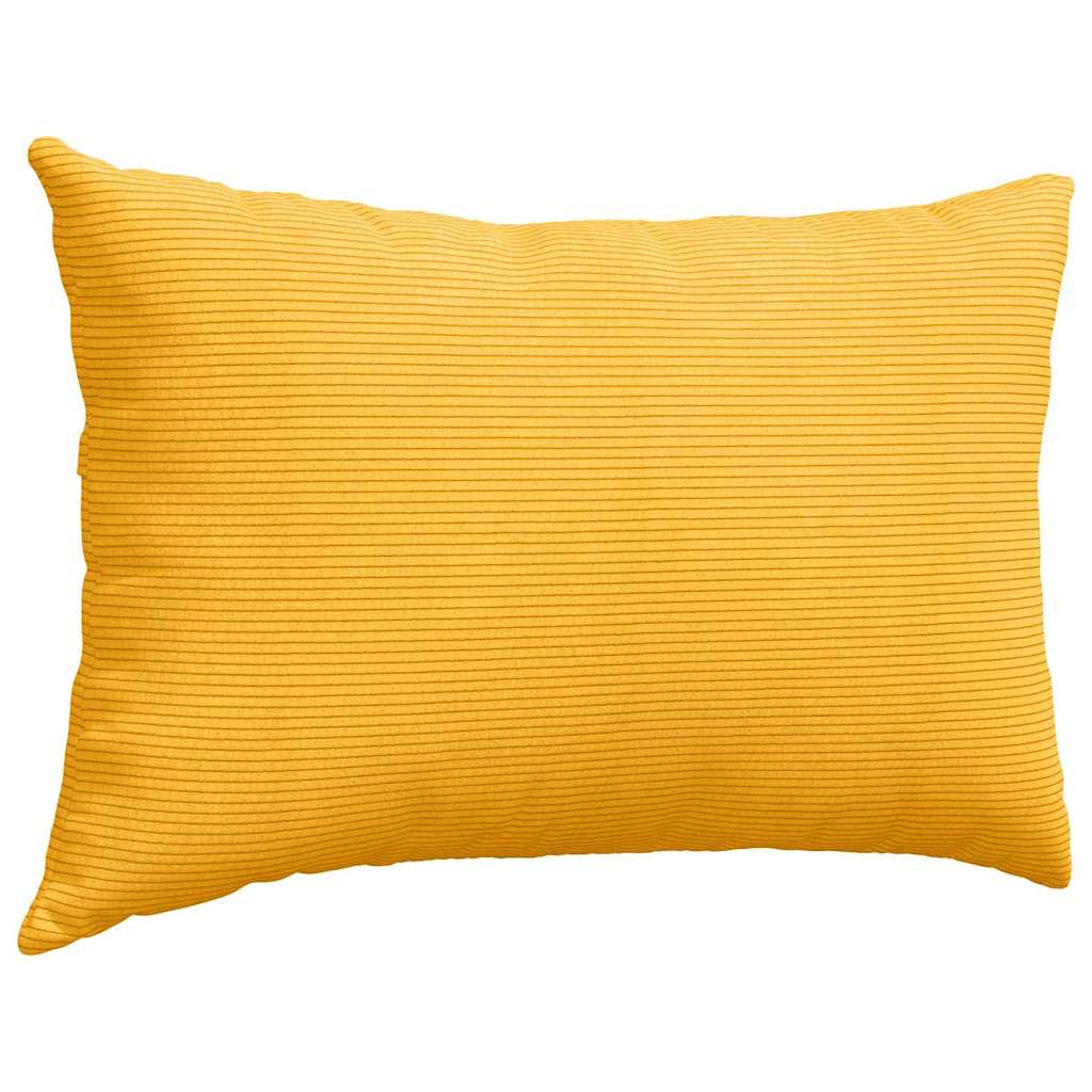 Sofakissen 2 Stück Helles Gelb 60 x 40 cm Cordstoff