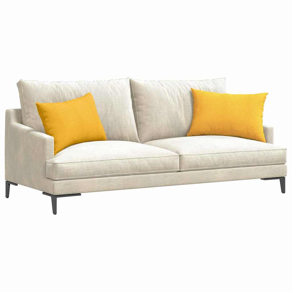Sofakissen 2 Stück Helles Gelb 60 x 40 cm Cordstoff