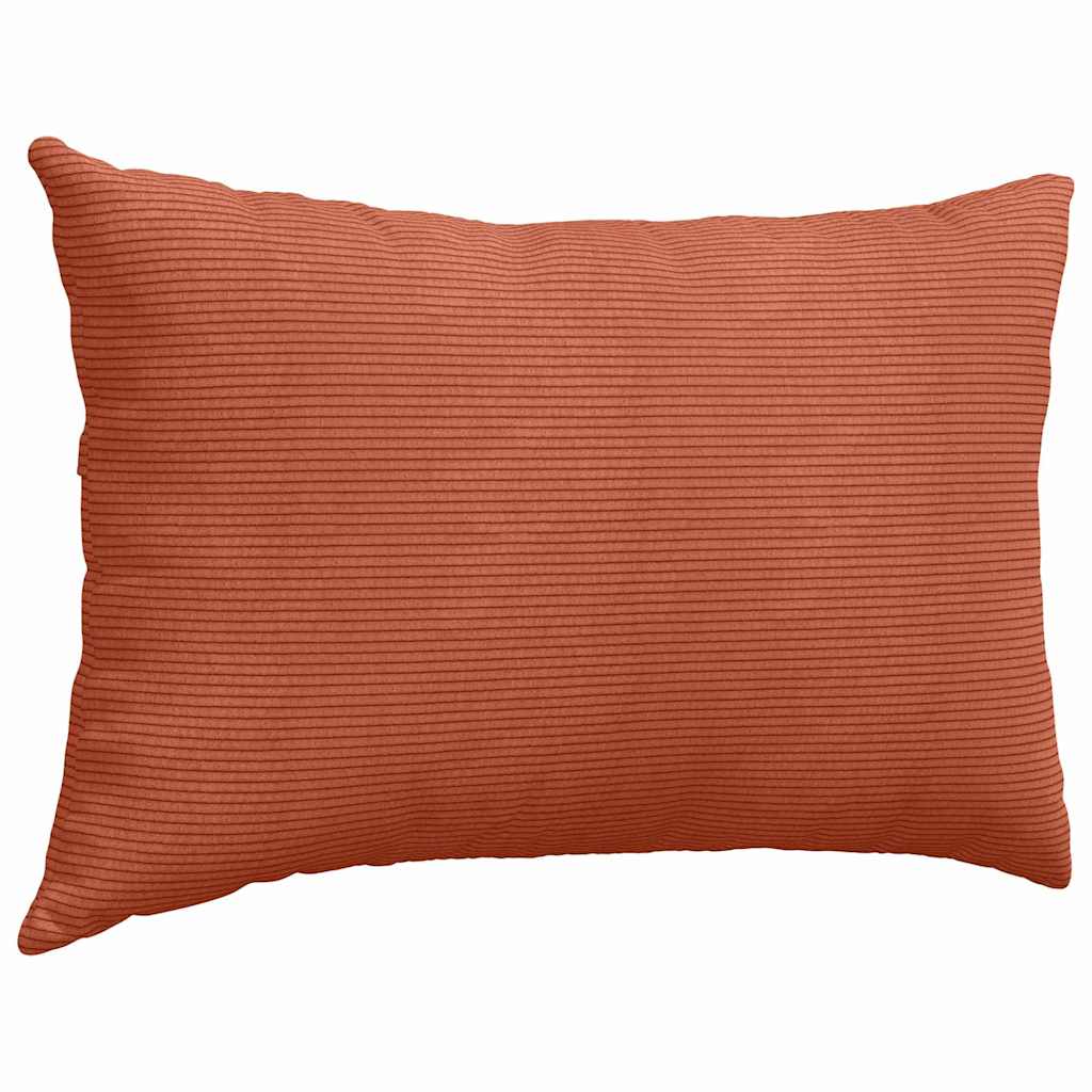 Sofakissen 2 Stück Rot-Orange 60 x 40 cm Cordstoff