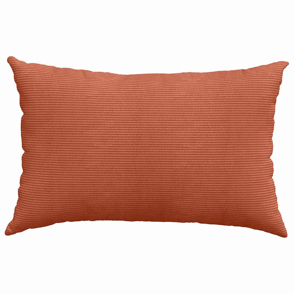 Sofakissen 2 Stück Rot-Orange 60 x 40 cm Cordstoff