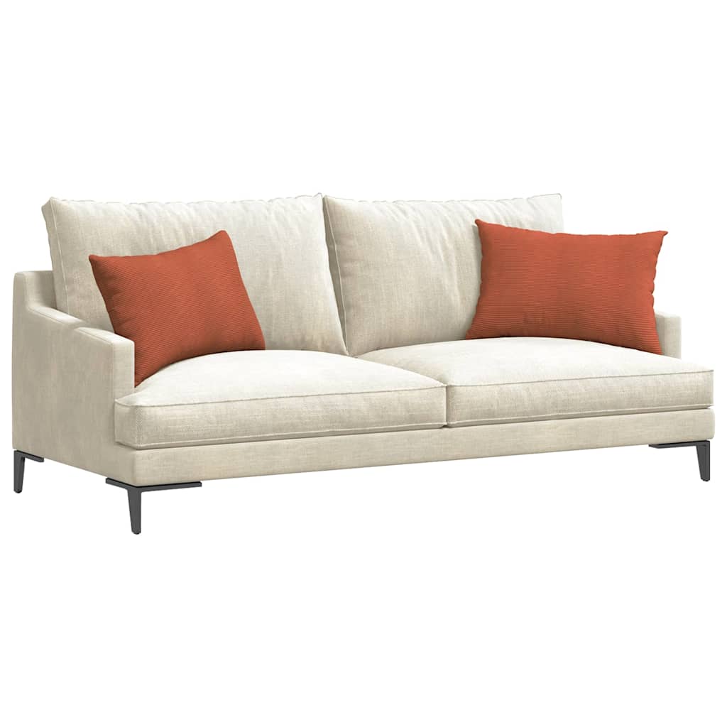 Sofakissen 2 Stück Rot-Orange 60 x 40 cm Cordstoff