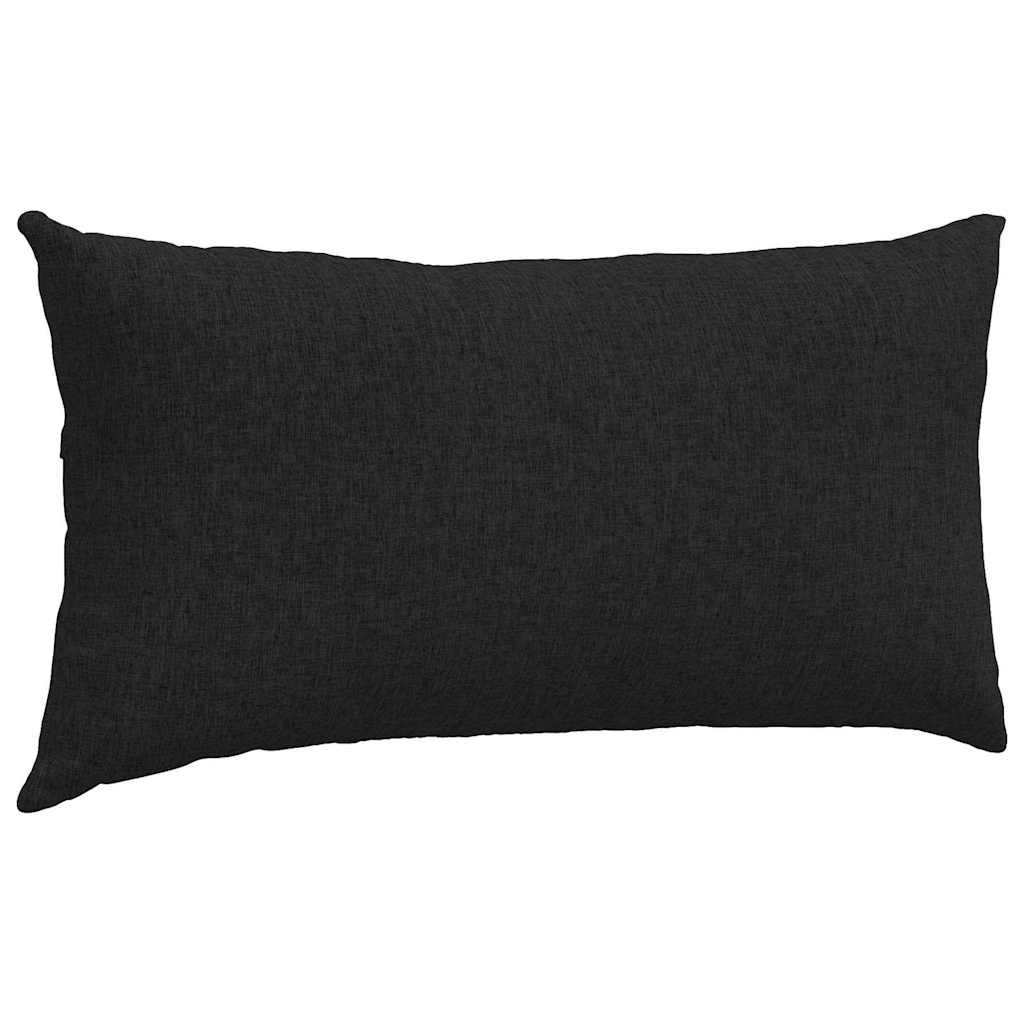 Sofakissen 2 pcs Schwarz 80 x 40 cm Stoff