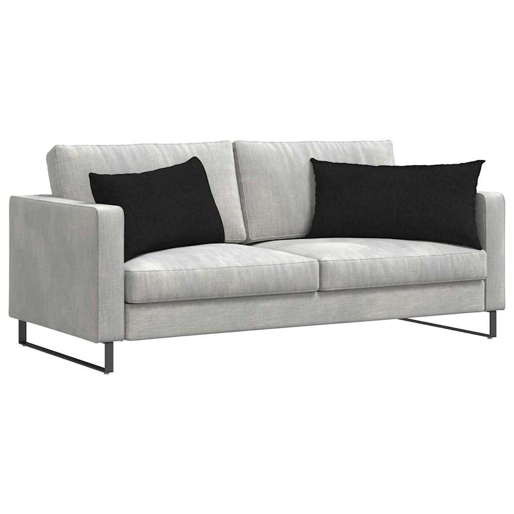 Sofakissen 2 pcs Schwarz 80 x 40 cm Stoff