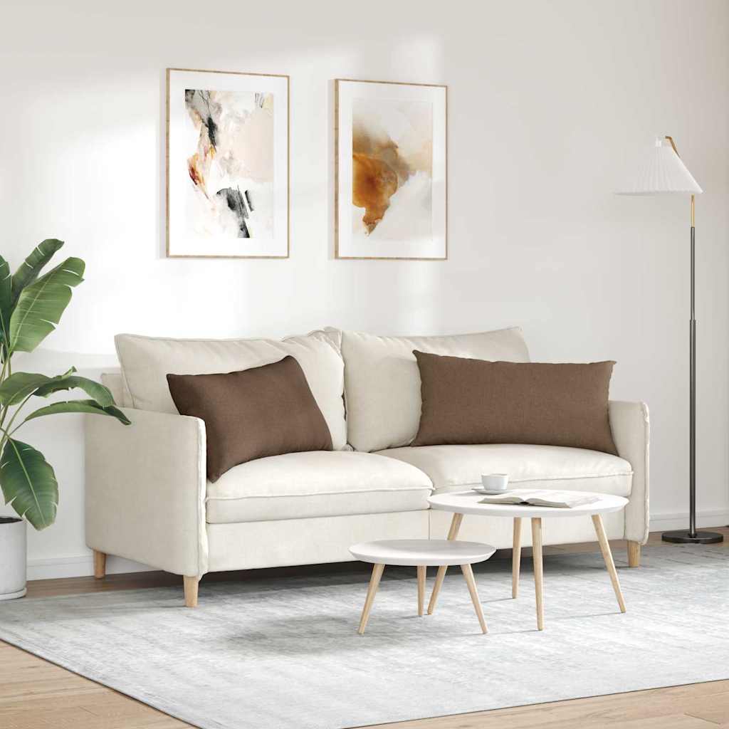 Sofakissen 2 pcs Braun 80 x 40 cm Stoff