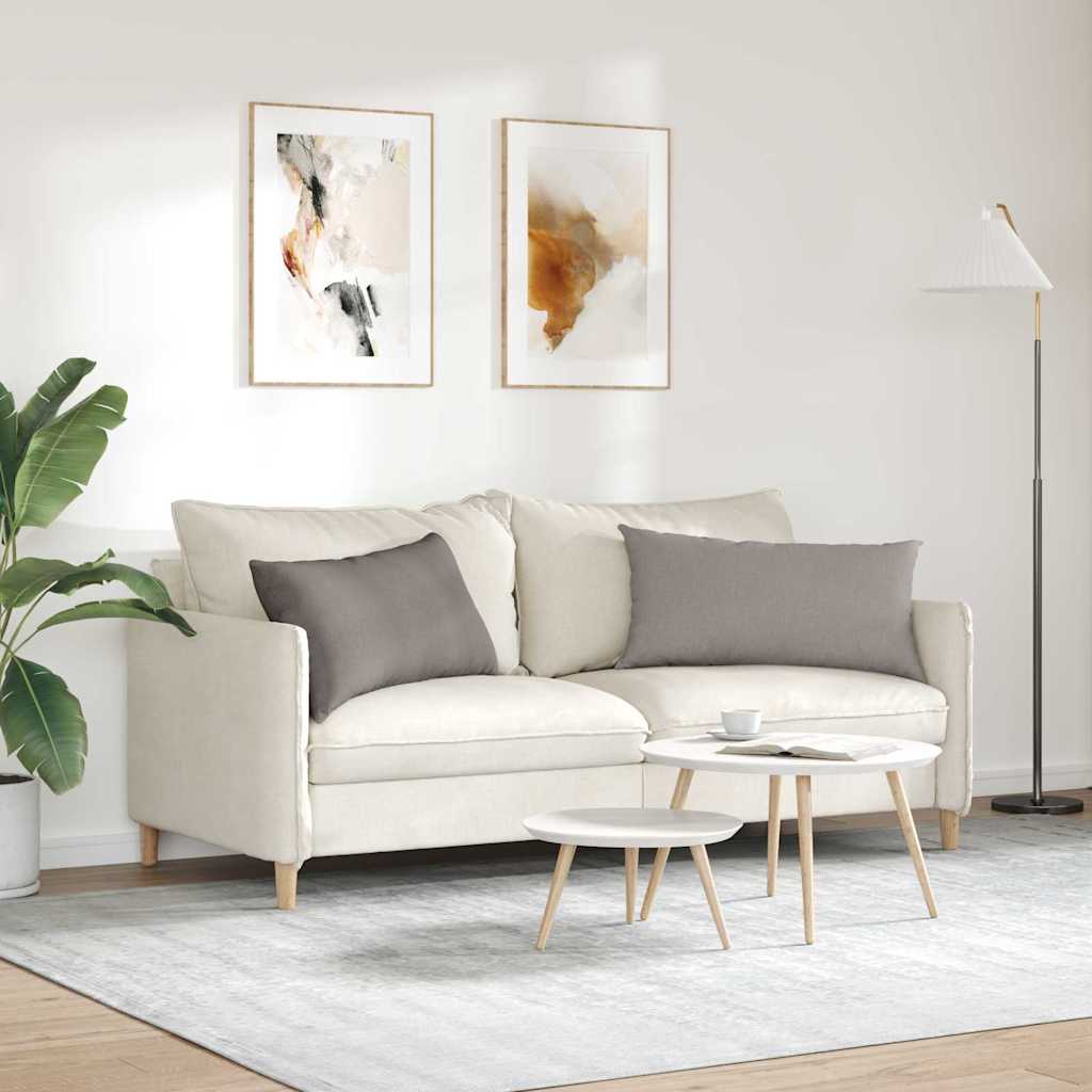Sofakissen 2 pcs Taupe 80 x 40 cm Stoff