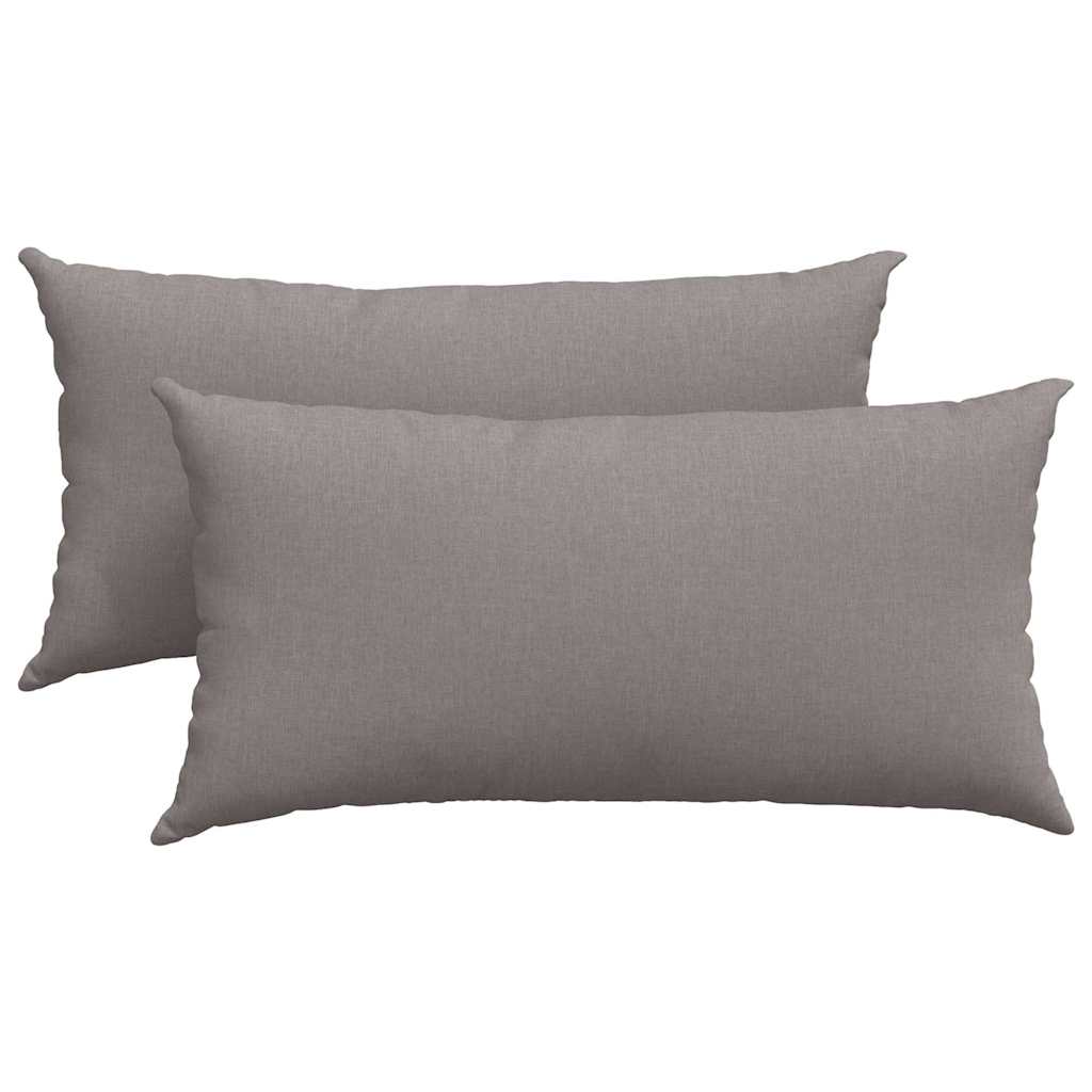 Sofakissen 2 pcs Taupe 80 x 40 cm Stoff