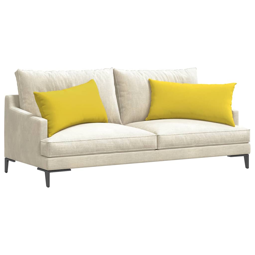 Sofakissen 2 pcs Helles Gelb 80 x 40 cm Stoff
