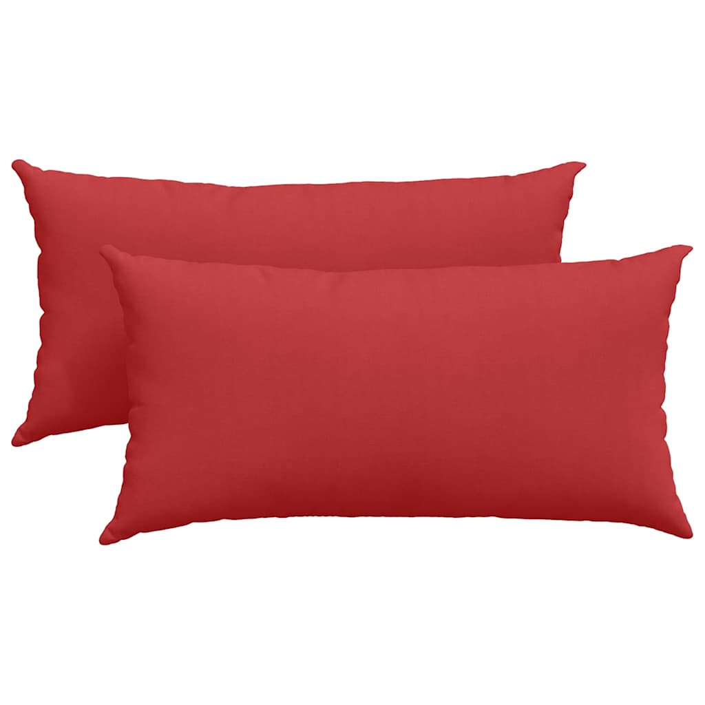 Sofakissen 2 pcs Rot 80 x 40 cm Stoff