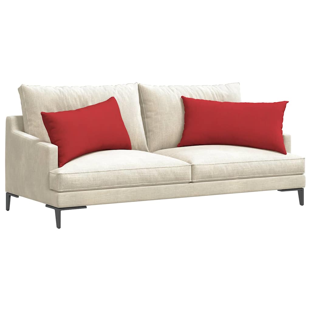 Sofakissen 2 pcs Rot 80 x 40 cm Stoff