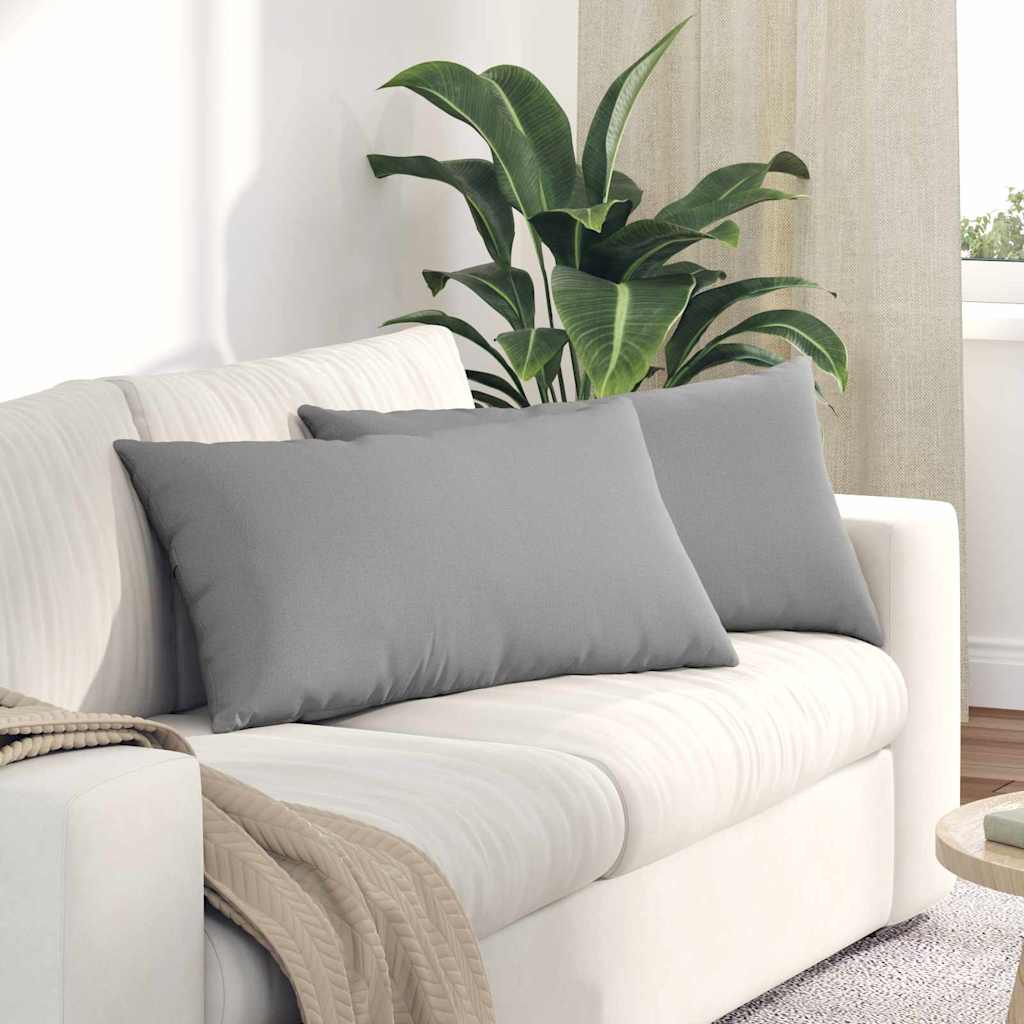Sofakissen 2 pcs Wolkengrau 80 x 40 cm Stoff