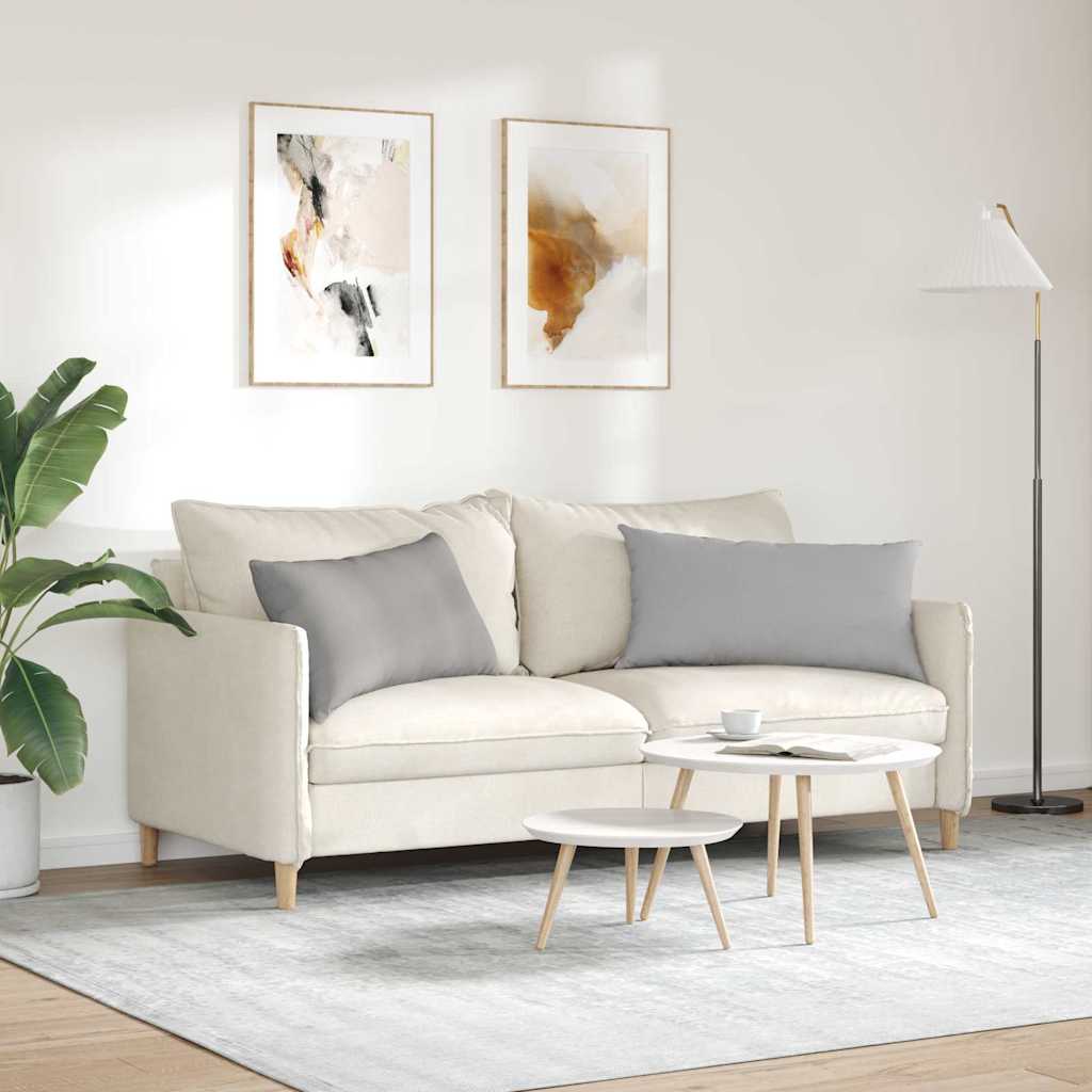 Sofakissen 2 pcs Wolkengrau 80 x 40 cm Stoff