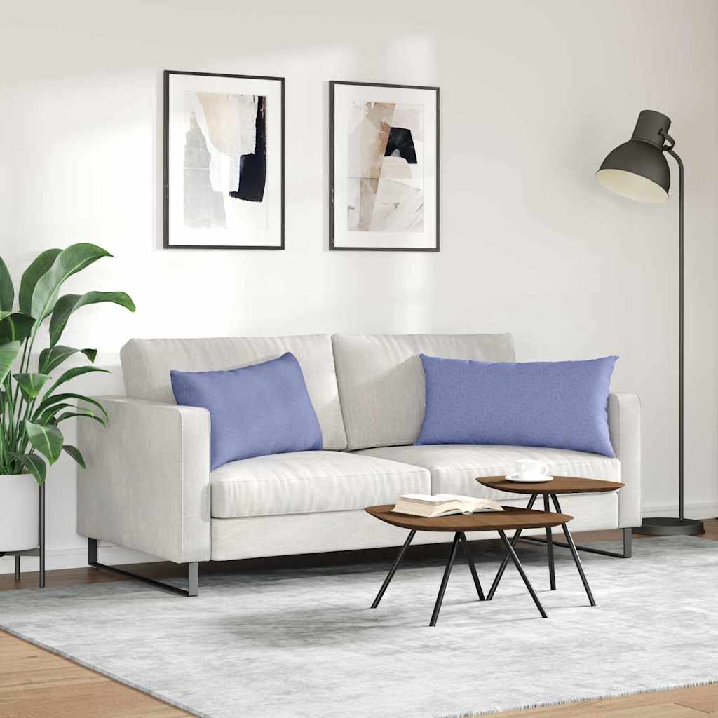 Sofakissen 2 pcs Jeans blau 80 x 40 cm Stoff