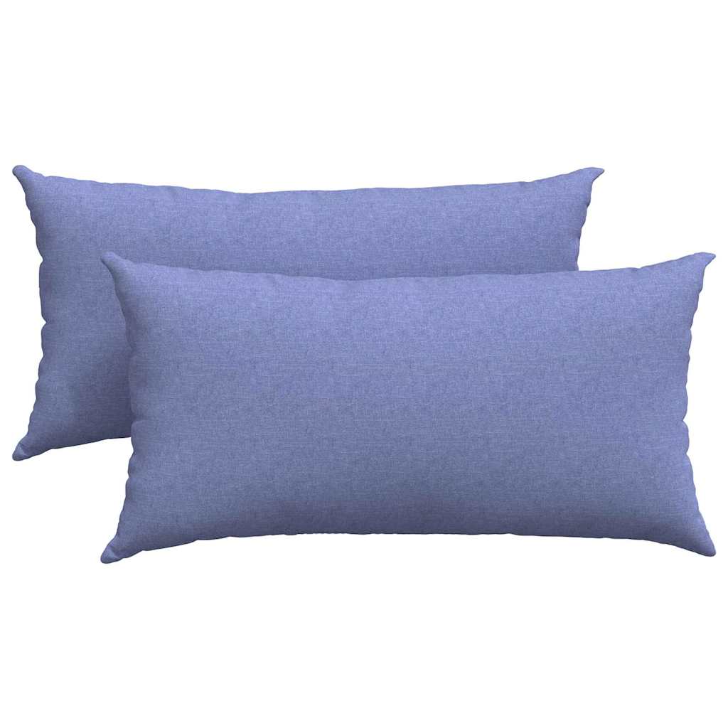 Sofakissen 2 pcs Jeans blau 80 x 40 cm Stoff