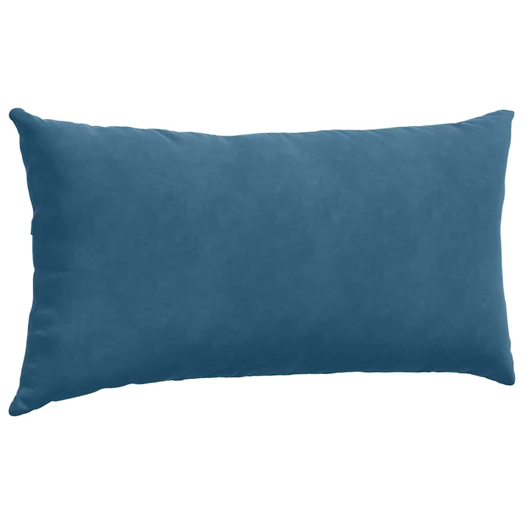 Sofakissen 2 Stück Blau 80 x 40 cm Cordstoff