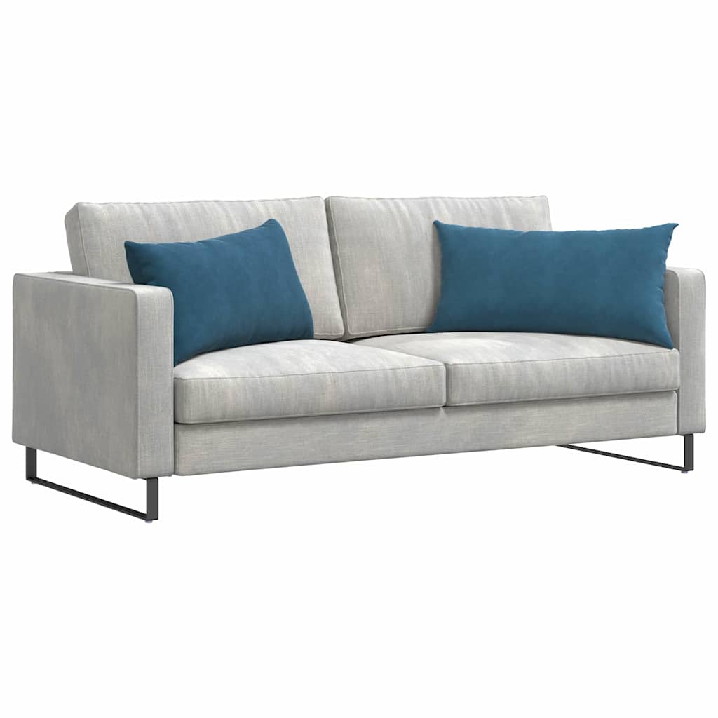 Sofakissen 2 Stück Blau 80 x 40 cm Cordstoff