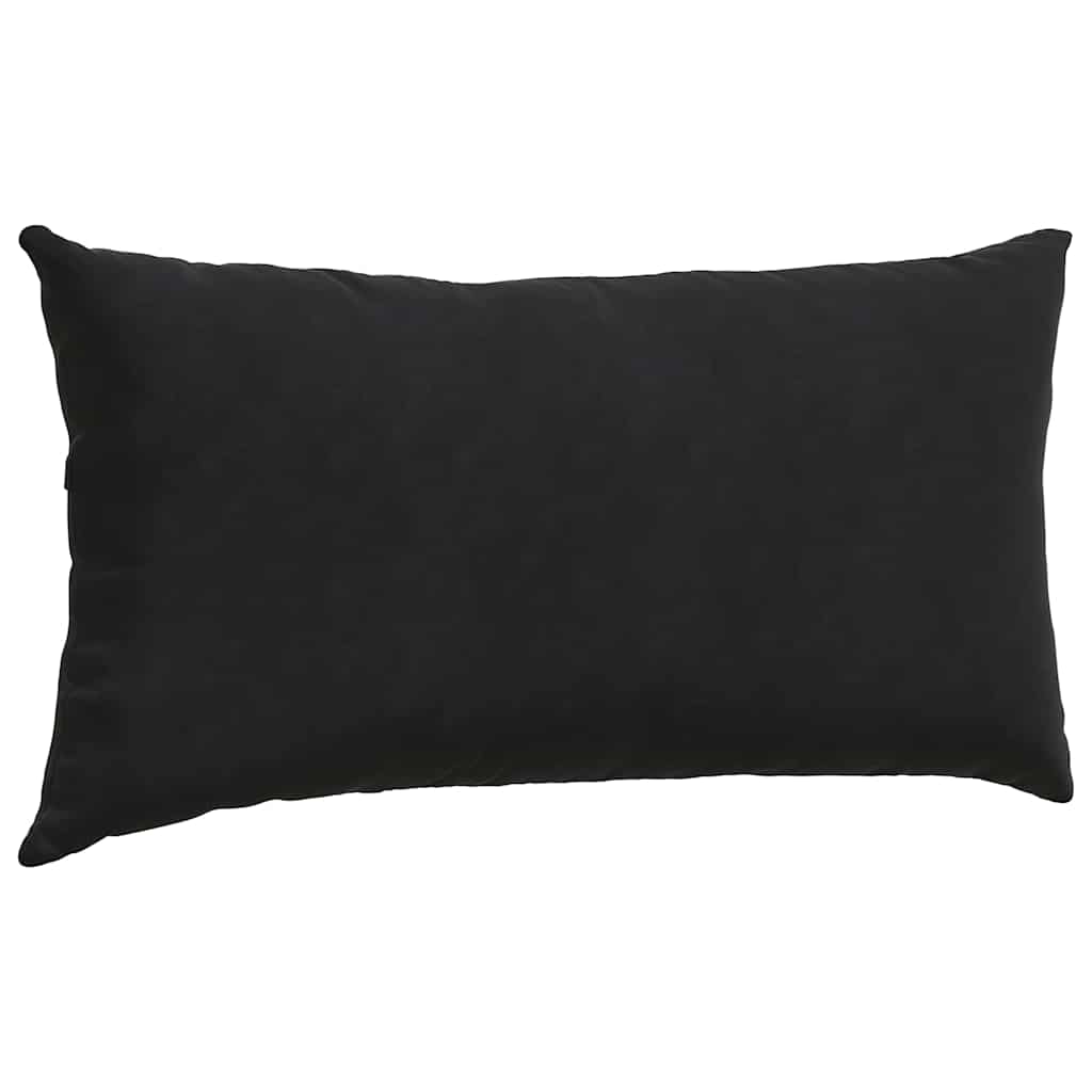 Sofakissen 2 Stück Schwarz 80 x 40 cm Cordstoff