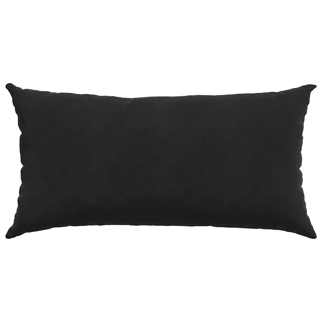 Sofakissen 2 Stück Schwarz 80 x 40 cm Cordstoff