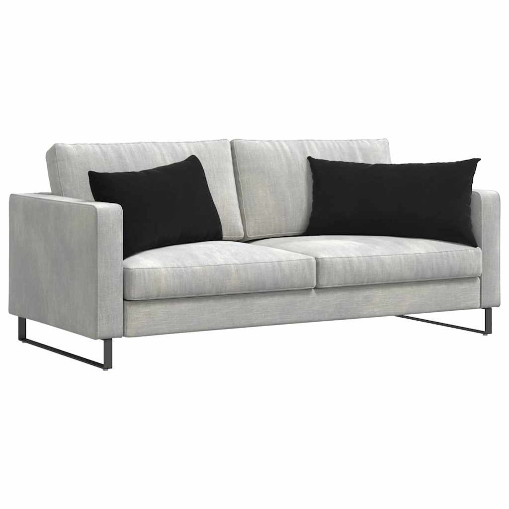 Sofakissen 2 Stück Schwarz 80 x 40 cm Cordstoff