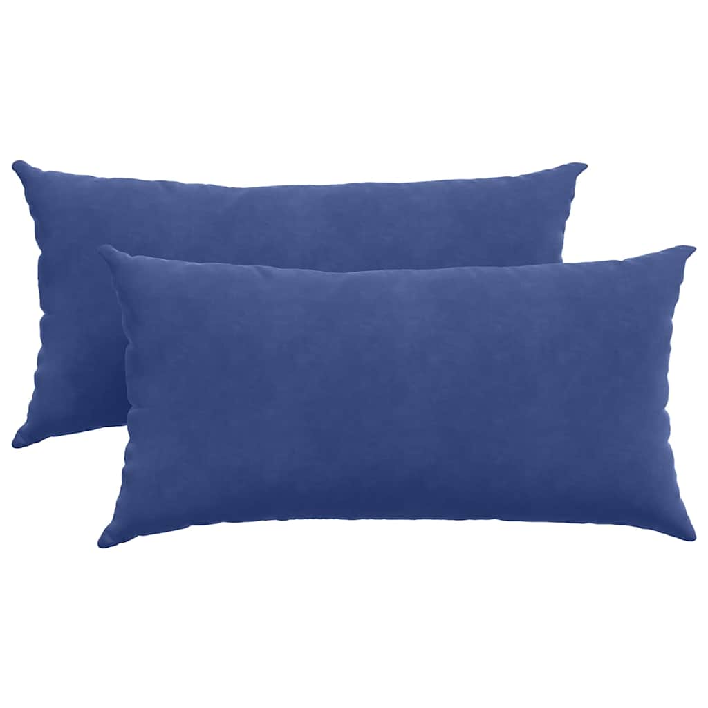 Sofakissen 2 Stück Polizeiblau 80 x 40 cm Cordstoff
