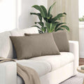 Sofakissen 2 Stück Taupe 80 x 40 cm Stoff
