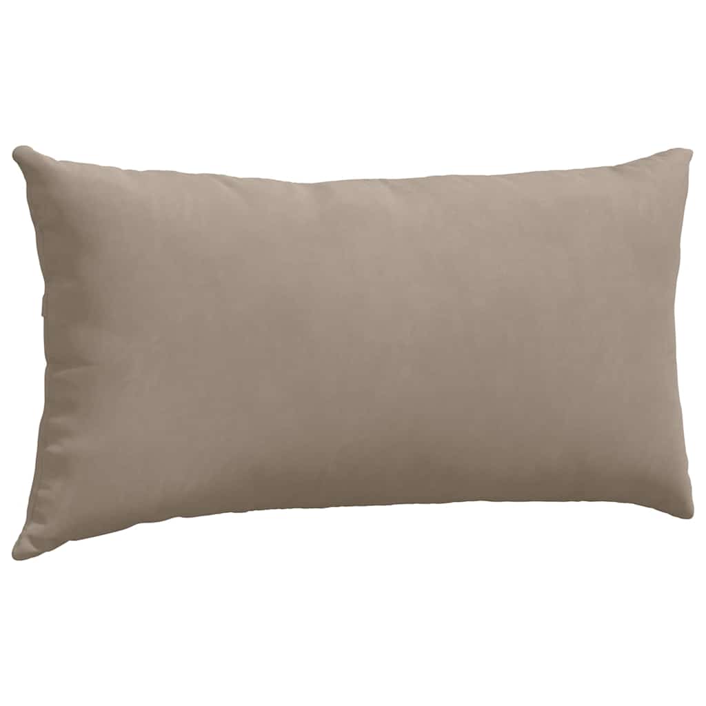 Sofakissen 2 Stück Taupe 80 x 40 cm Stoff