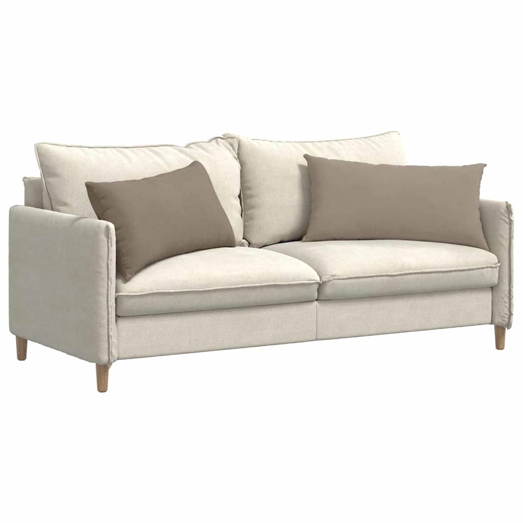 Sofakissen 2 Stück Taupe 80 x 40 cm Stoff