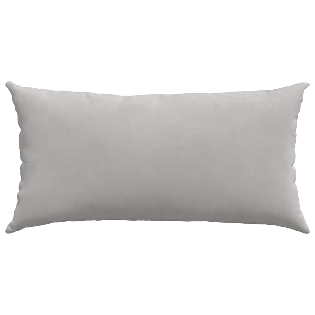 Sofakissen 2 Stück Hellgrau 80 x 40 cm Stoff