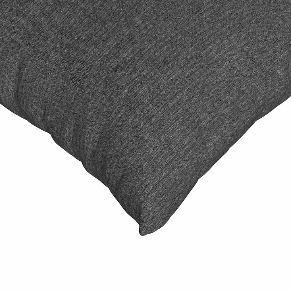Sofakissen 2 Stück Dunkelgrau 80 x 40 cm Cordstoff