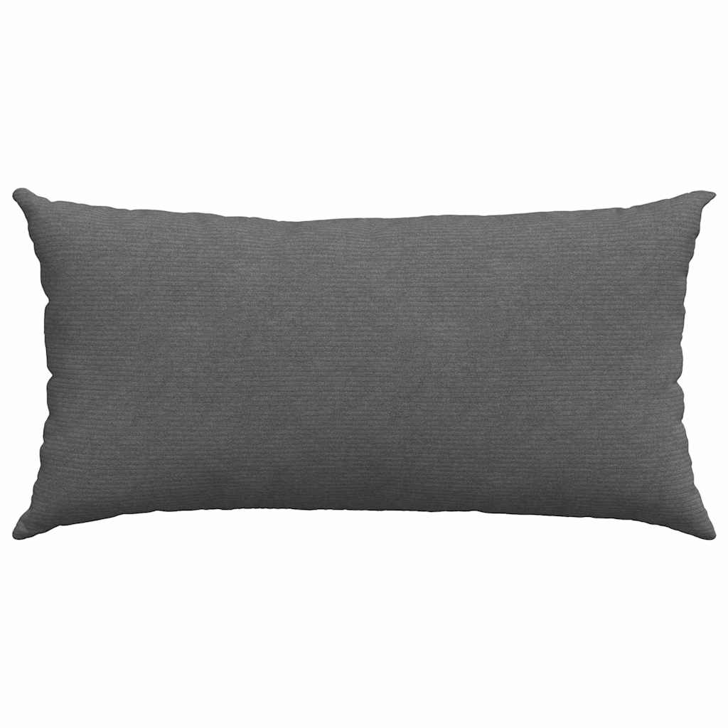 Sofakissen 2 Stück Dunkelgrau 80 x 40 cm Cordstoff