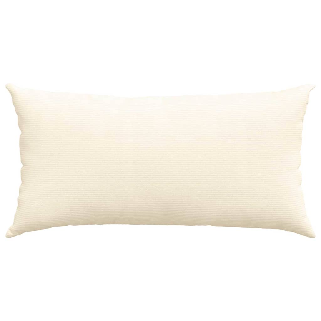 Sofakissen 2 Stück Creme 80 x 40 cm Cordstoff